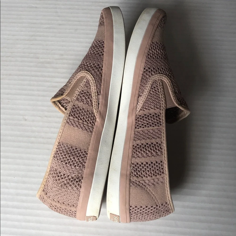 SPERRY Women’s Seaside Striped Knit Slip-on Sneakers size 9.5 Rose
